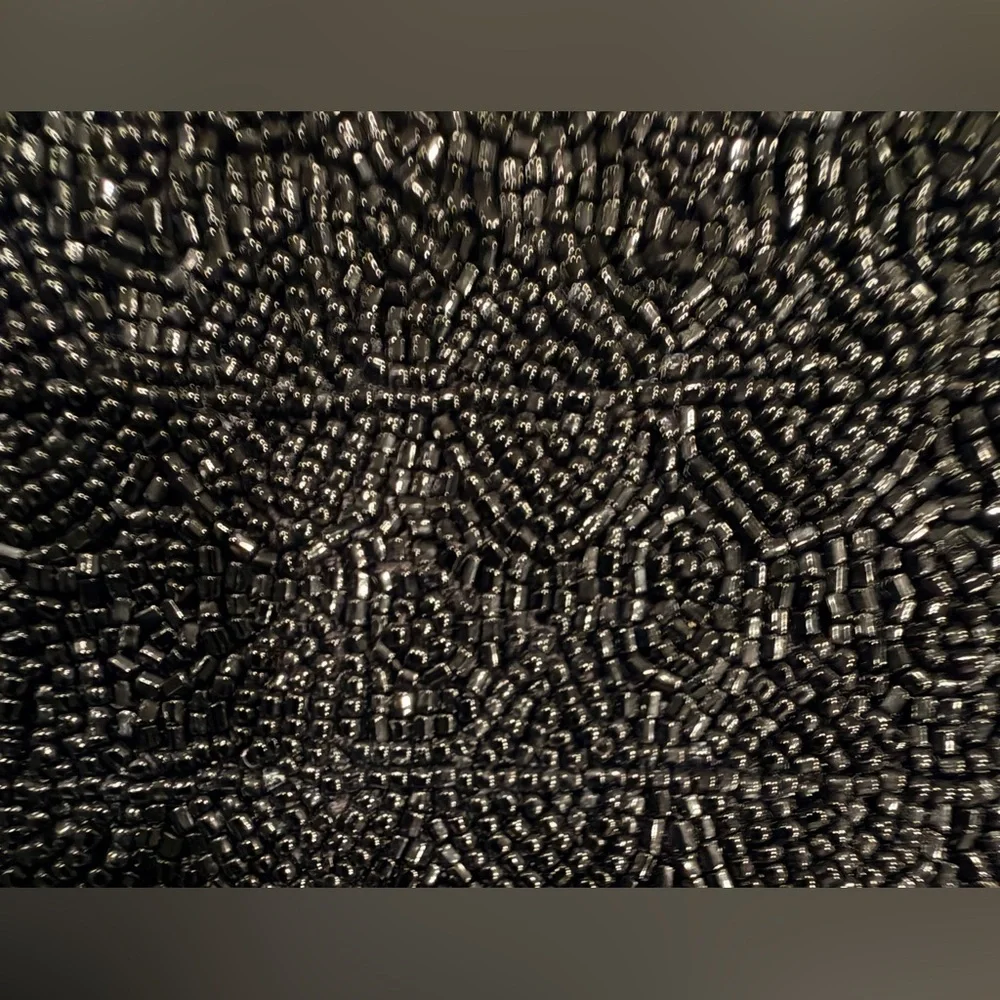 Women’s small beaded black bag